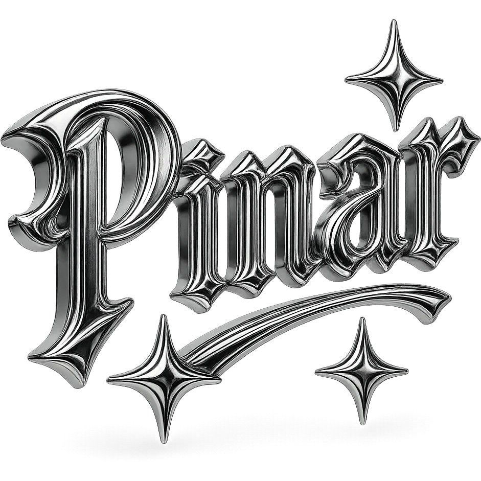 Write "Pınar" in this style, try majesty fonts. Add two or three stars around it so that it looks like this but it has a hand-drawn shape. emoji