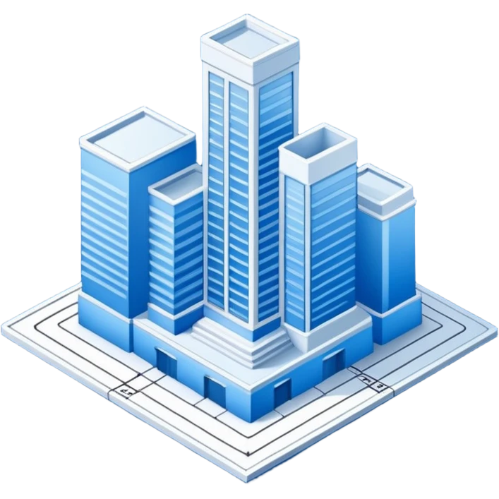 detailed  blue architectural drawing emoji