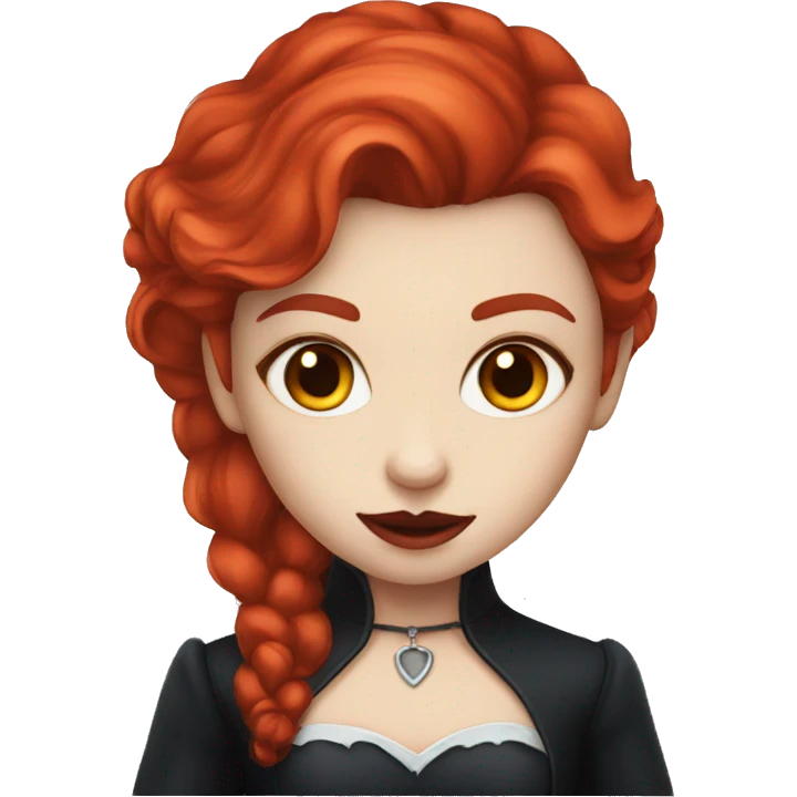vampire girl with red hair and fair skin emoji