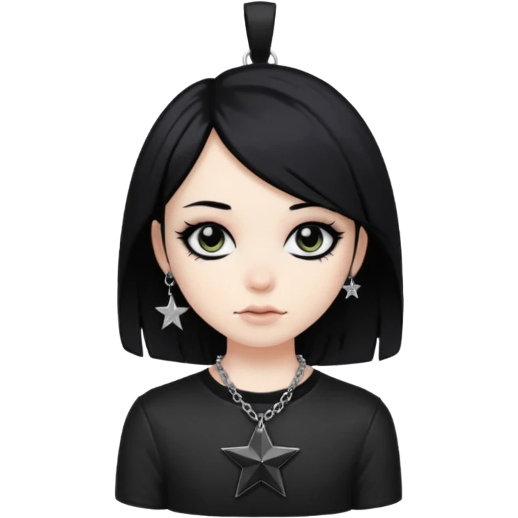 emo black star with a chain emoji