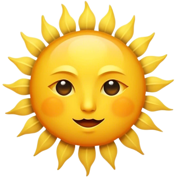 big sun with small tiny yellow moon beside it emoji