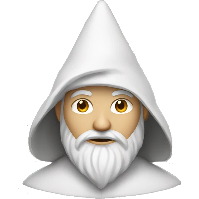 White wizard in pointed hood emoji