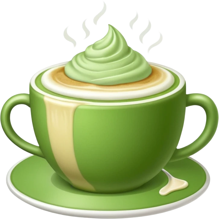 greentea latte / short cup /  emoji