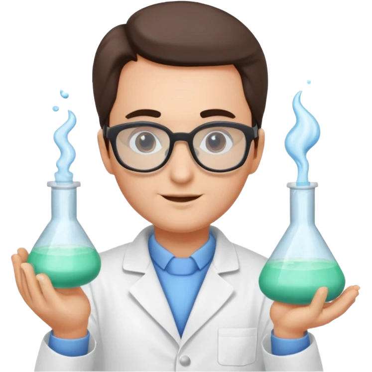 A chemist creating elephant toothpaste emoji
