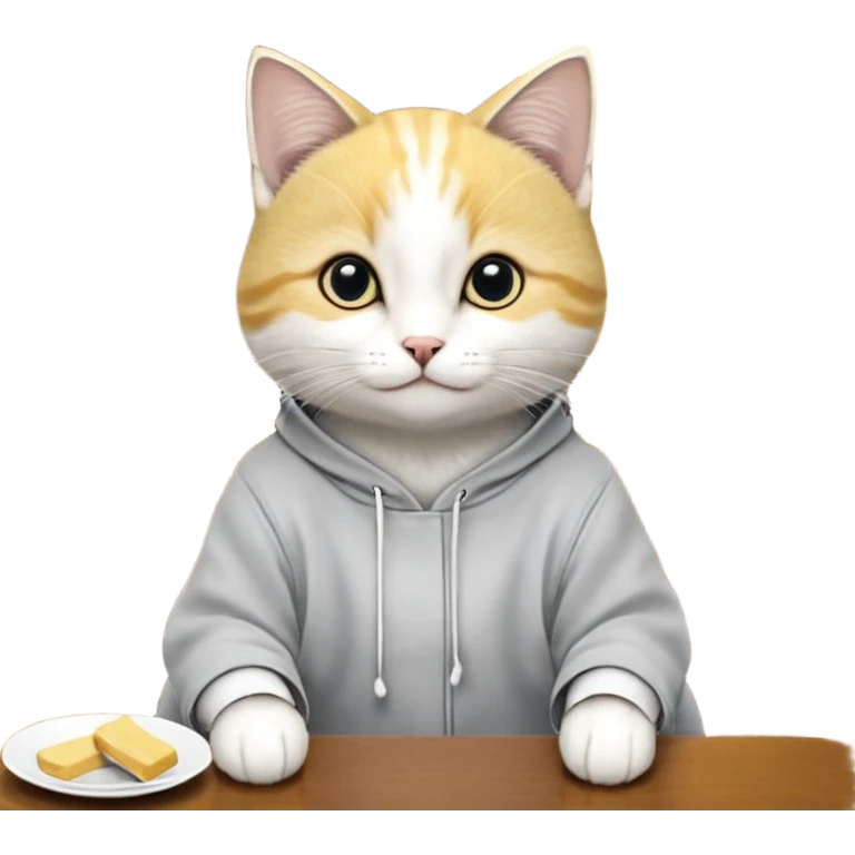 Кот в кофте смотрит на луну emoji