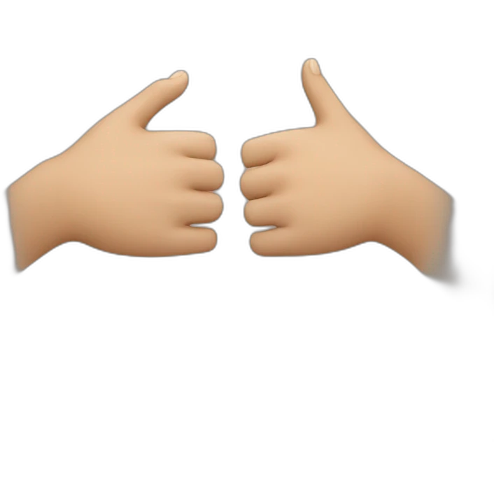 Two hands who one finger cross together  emoji