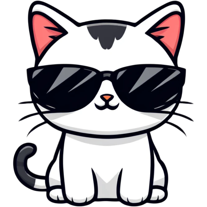 Cat with sunglasses emoji