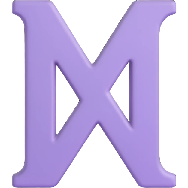 3D style female sign symbol, matte pastel purple, smooth surface emoji