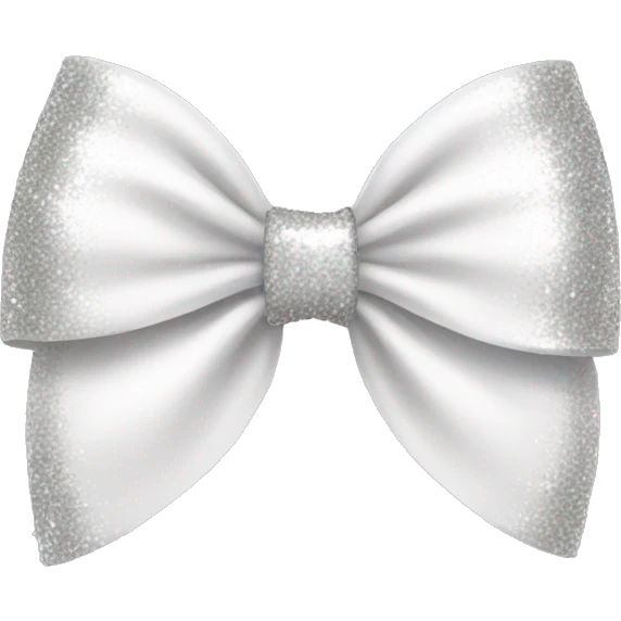 White bow with glitter on it emoji