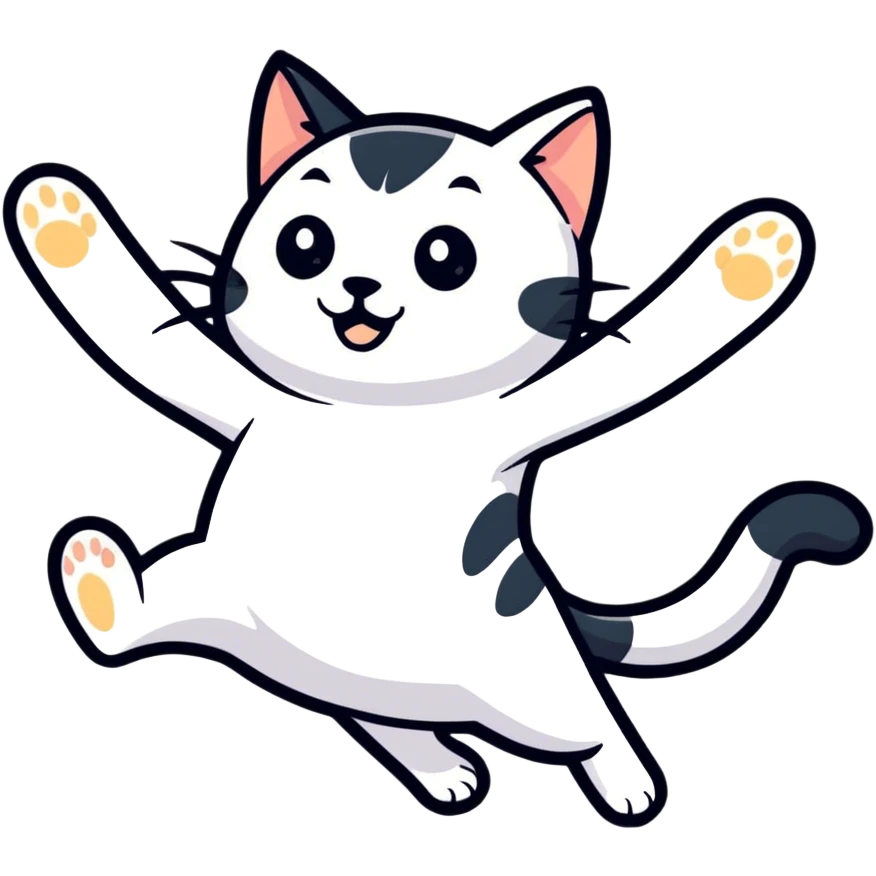 Cat flying emoji