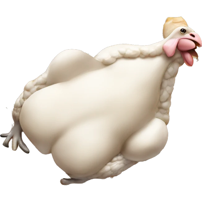 Cooked Chicken with goat cheese on it  emoji