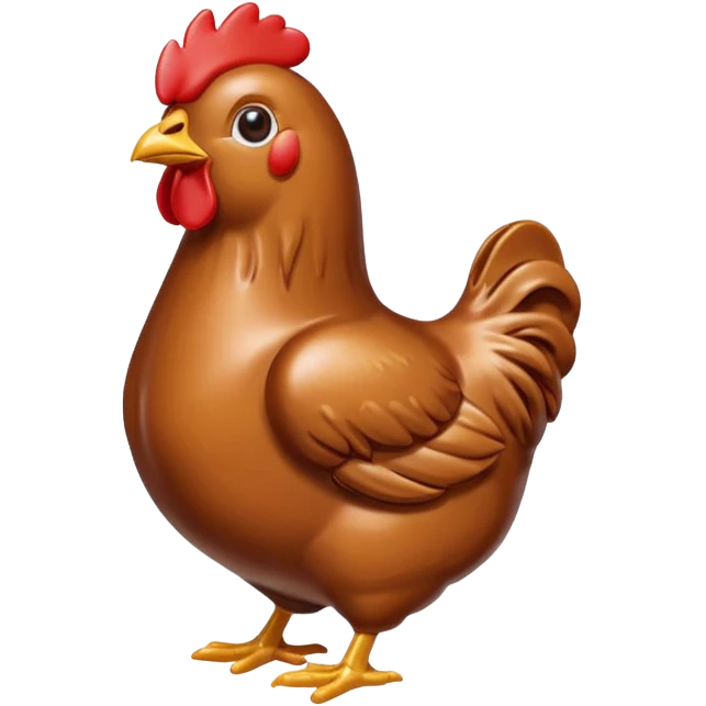 chicken shaped chocolate emoji