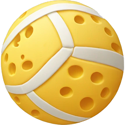 Volleyball made out of cheese emoji