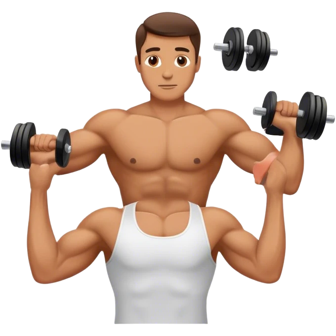 man performing side deltoid exercise emoji