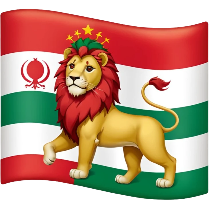 Iranian flag before the Islamic revolution  emoji