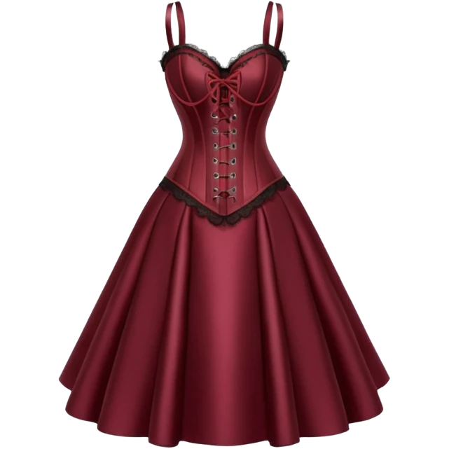 burgundury corset dress emoji