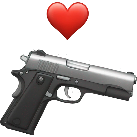 Gun with a heart  emoji