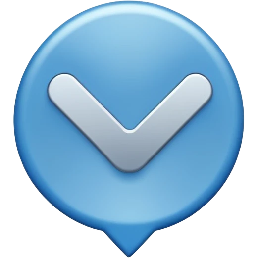 Blue tick emoji