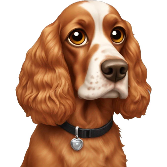 three eyed ginger cocker spaniel emoji