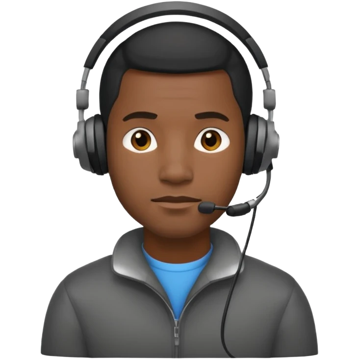 Black man working  emoji