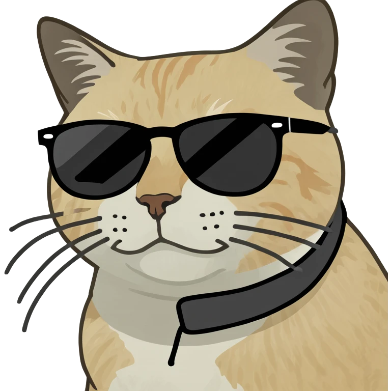 Cat with sunglasses emoji