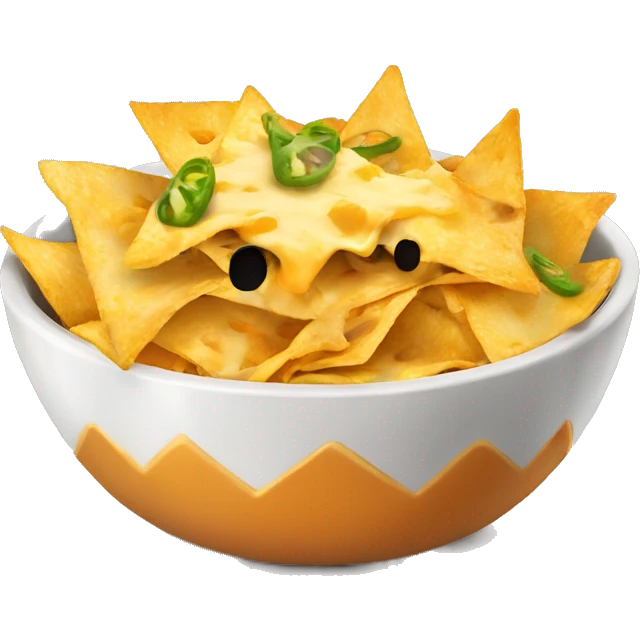 bowl of cheesy nachos emoji