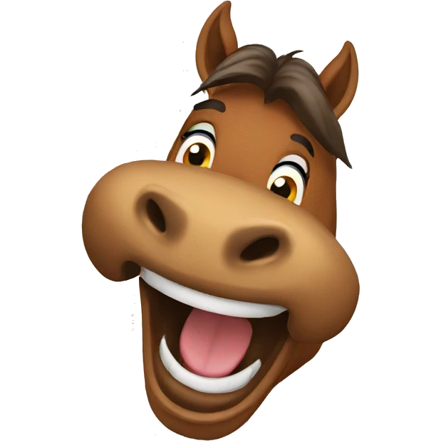 excited horse emoji
