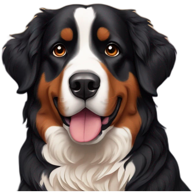 bernese mountain dog sunset emoji