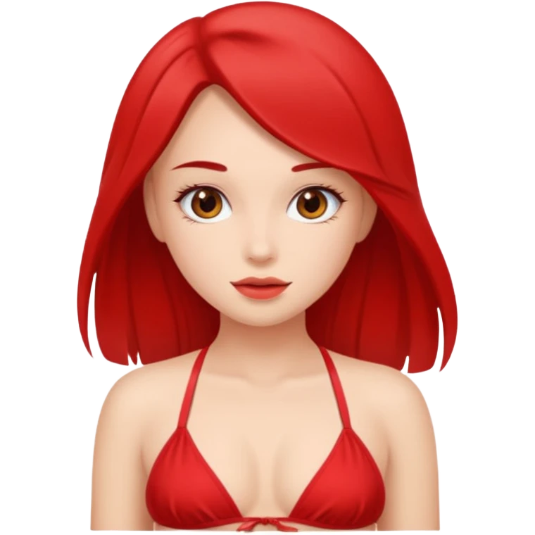 beautiful girl wearing red bikini emoji