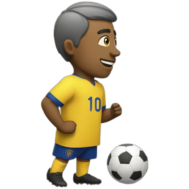 Patada en partido de futbol emoji