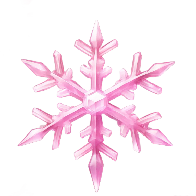 Pink crystal gemstone snowflake  emoji