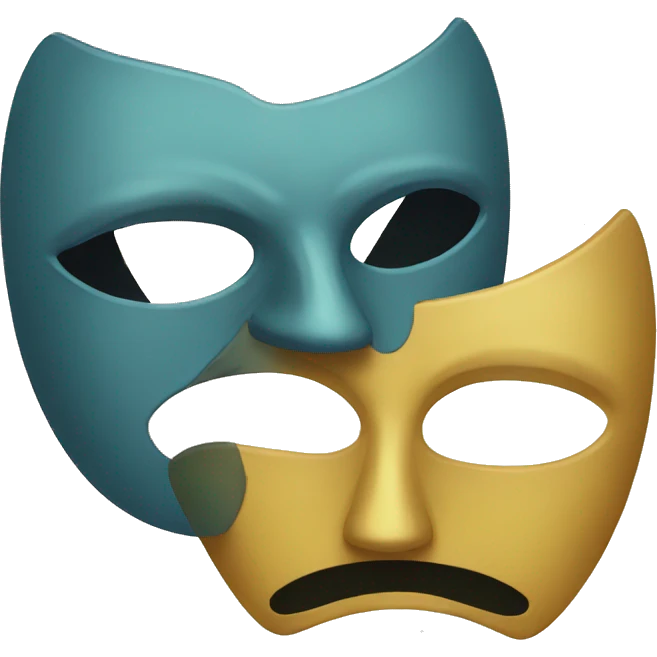 sad and happy masks emoji
