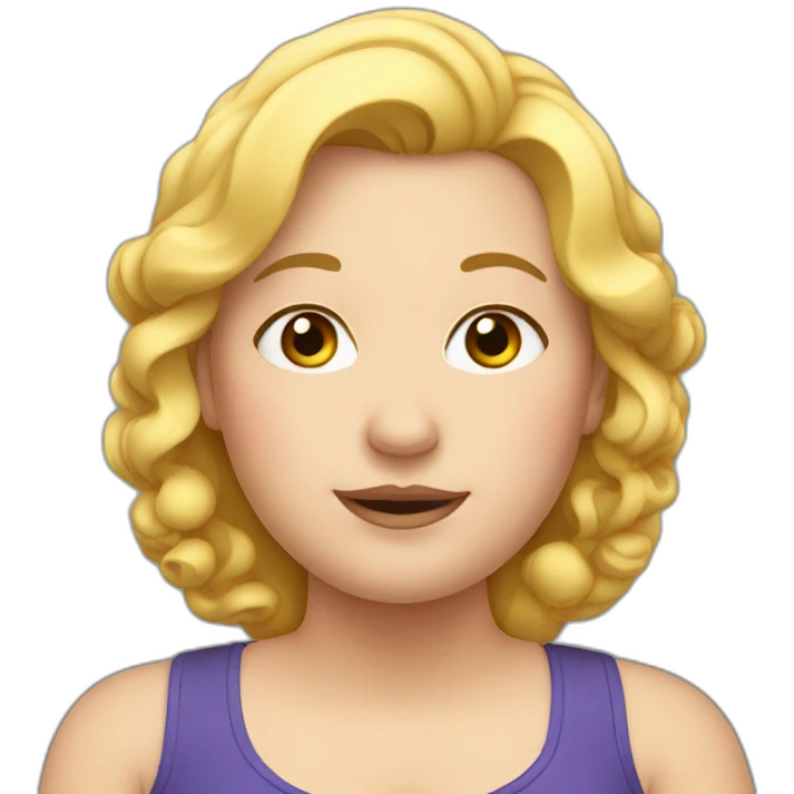 fat Anna with blond hair emoji