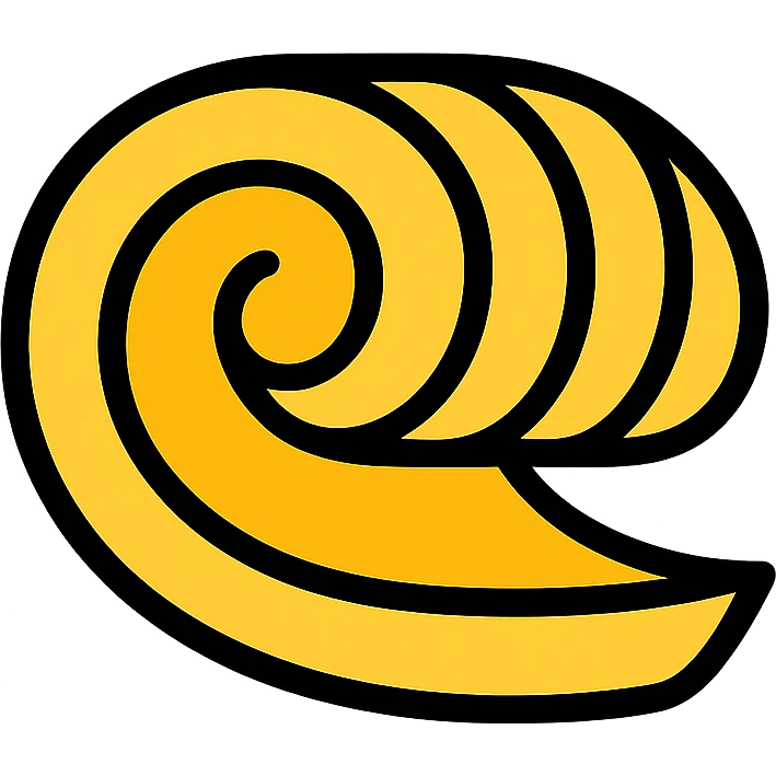 color outline icon of a butter curl, clean lines emoji
