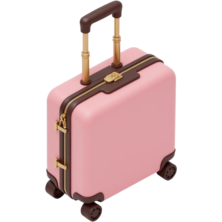 aesthetic luxury rollaboard carry-on luggage emoji