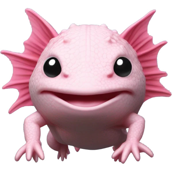 A 3-D printer printing an axolotl emoji