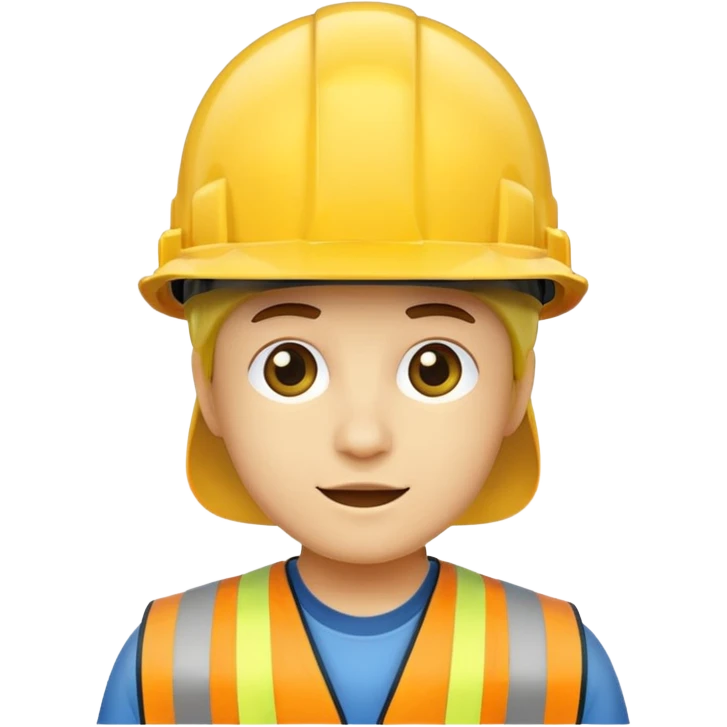construction hat without guy, front facing transparent emoji