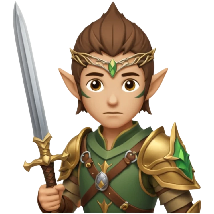 ESO male wood elf warrior emoji
