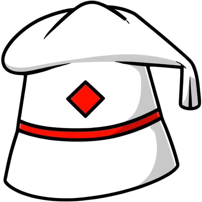 cartoonish sticker of a fez hat emoji