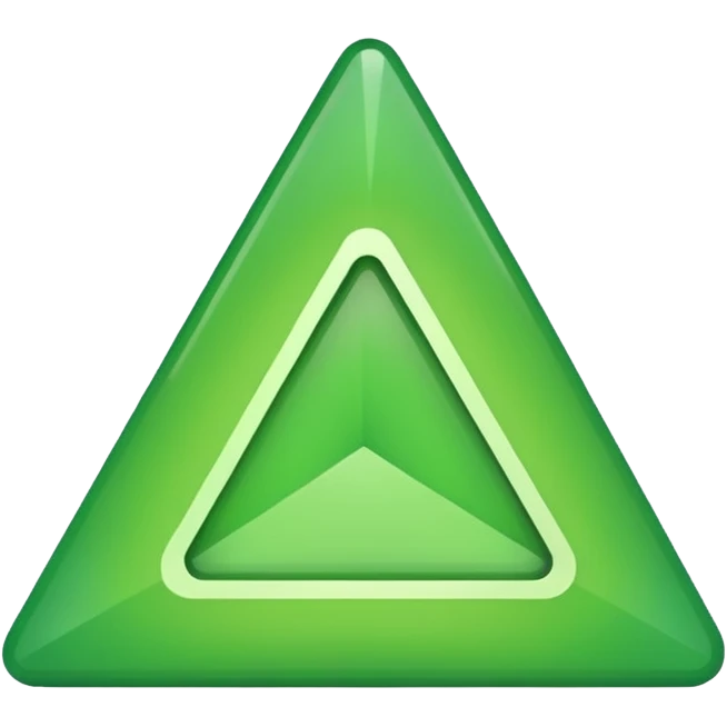 triangulo hacia arriba verde emoji