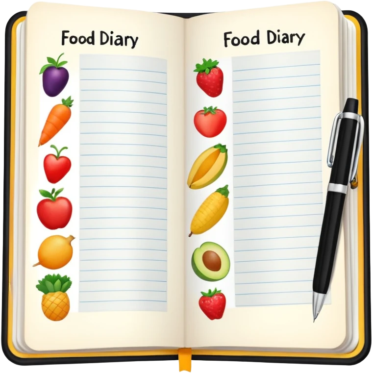 crea immagini diun diario alimentare emoji