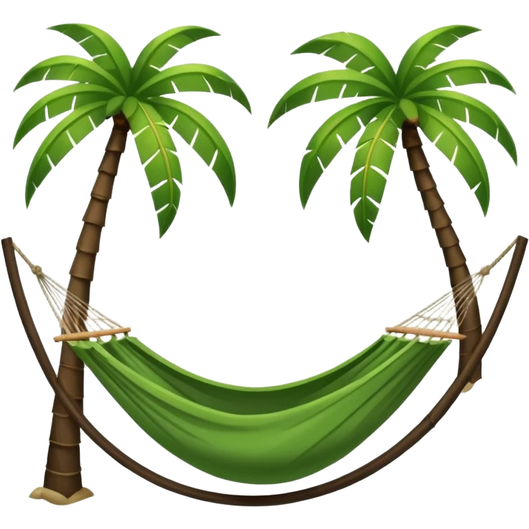 palm tree with hammock in Volcano Island emoji