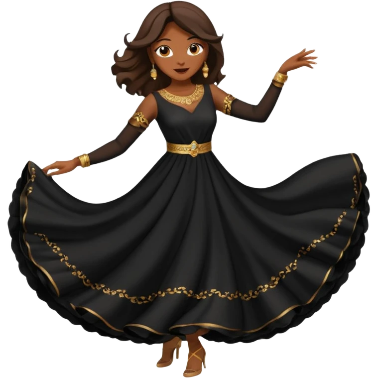 Neqabi dancing in black emoji