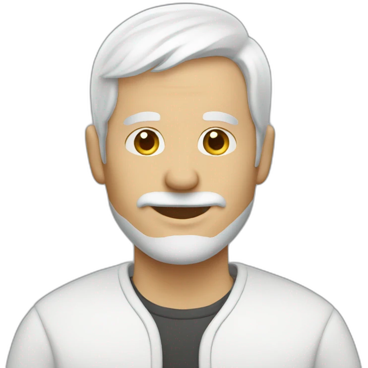 man dyes his White hair head emoji