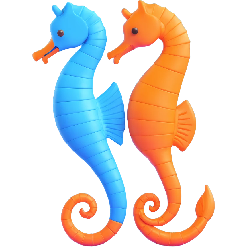 blue seahorse emoji