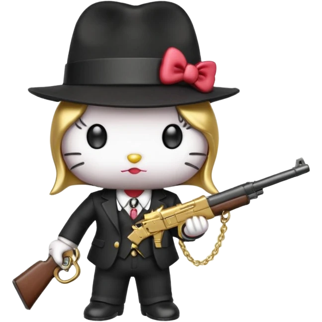 Gangster hello kitty emoji