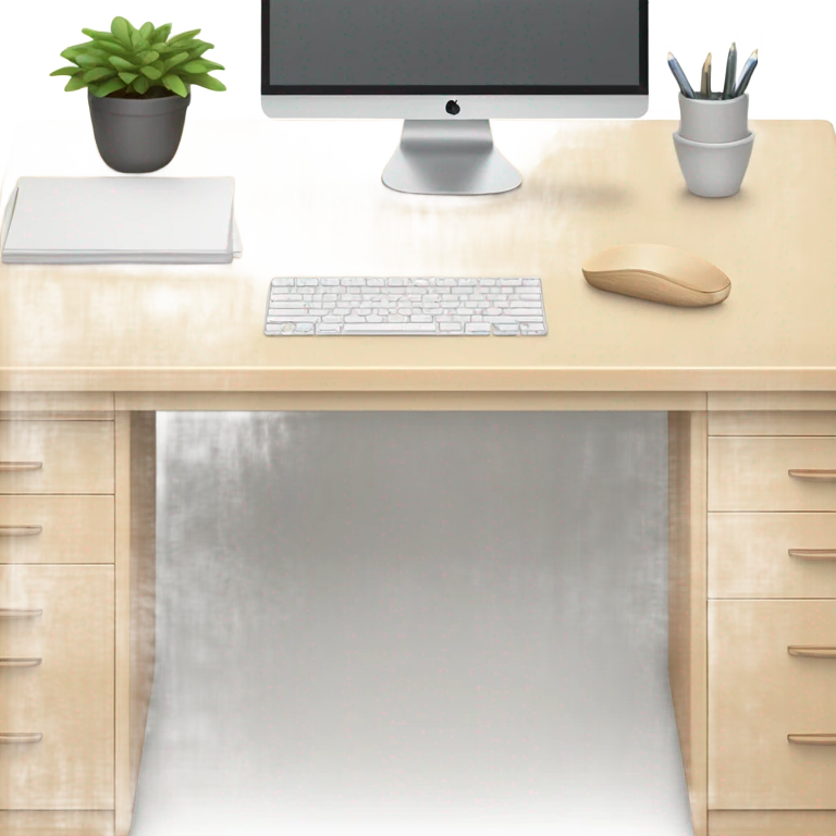 minimalist-clean-work-desk-with-white-wood-colorway-front-view emoji