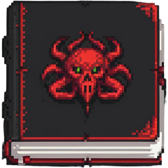 red cursed book emoji