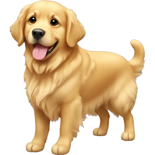 golden retriver sayin i love you emoji