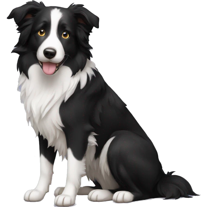 Border collie negro emoji